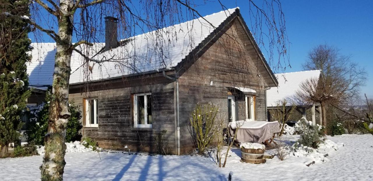 Gite De La Tuillere, Maison Contemporaine En Bois Avec Vue Et Piscine Saint-Aulaire エクステリア 写真
